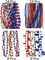 71 Pcs 4th of July Beads Necklaces Independence Day Beads Set Red White Blue